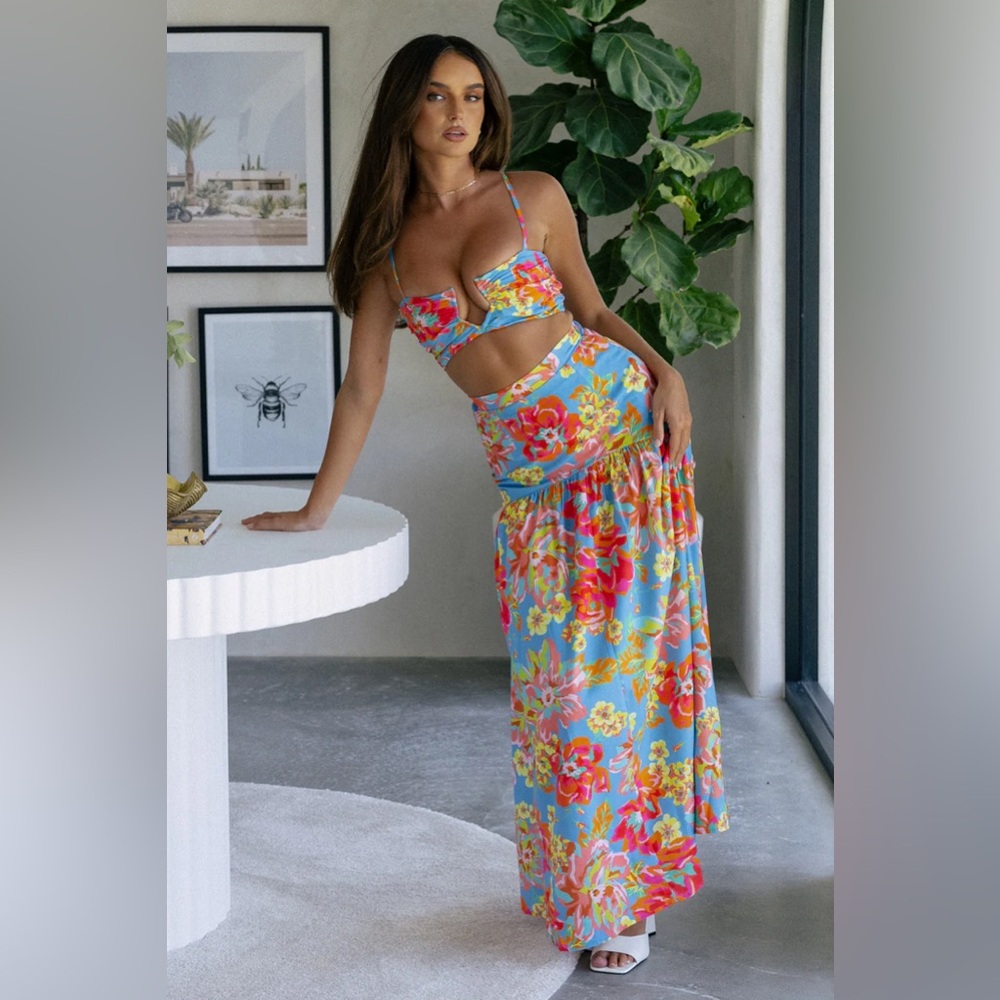 Runaway The Label - Seven Wonders Eden Top & Maxi Skirt Sizes XS US 2 UK 6 AU 6